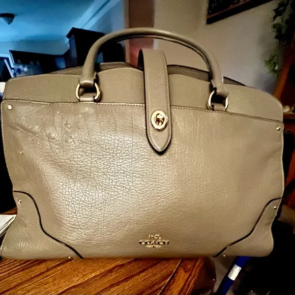 Coach Taupe Leather Satchel. THIS IS A STEAL!! - Picture 2 of 10